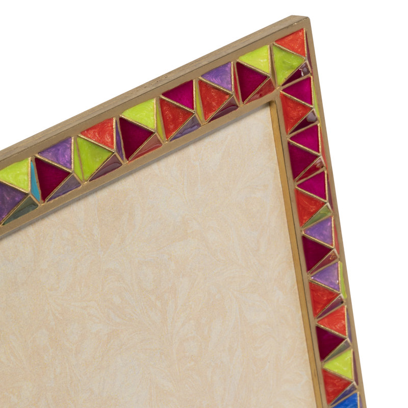 PYRAMID COLLECTION Metal Picture Frame, 3" x 4", Rainbow
