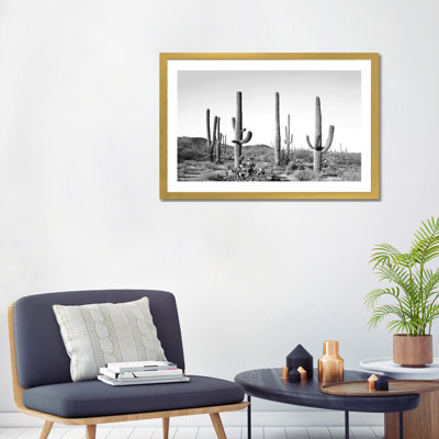 «Grey Cactus Land» par Sissi & Seb - impression encadrée