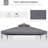 Outsunny 9.8' X 9.8' Gazebo Replacement Canopy, 2-Tier Top UV Cover For 9.84' X 9.84' Outdoor Gazebo, Dark Gray (TOP ONLY)