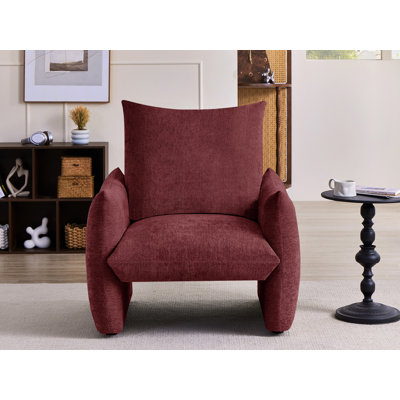 Modern Chenille Upholstered Arm Accent Chair