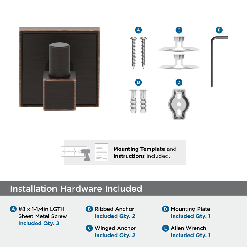 Appoint Wall Mounted Robe Hook, Oil Rubbed Bronze