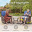 Gustave Wicker Patio Furniture Sofa Set With 55000 BTU Fire Pit Table, 360° Swivel Glider Chairs, Outdoor Seating-1149715177