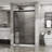 Double Sliding Glass Shower Door 48 In. W X 72 In. H Aluminum Framed Shower Enclosure With SGCC Clear Tempered Glass, Stainless Steel Hardware, Matte Black