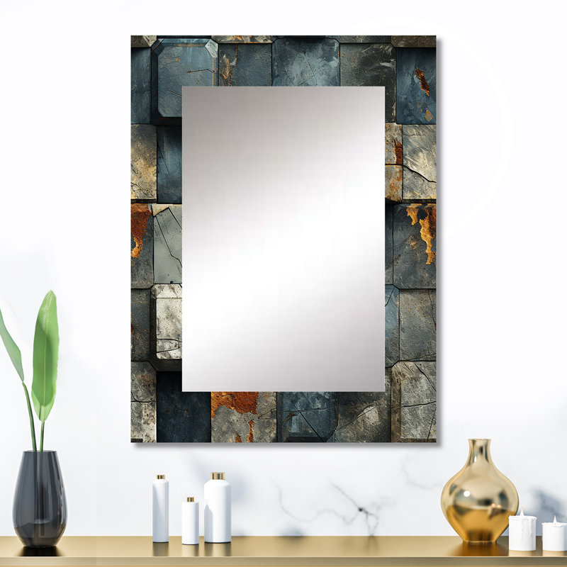Oram - Large Wall Mirror On Metal, 32 po x 24 po
