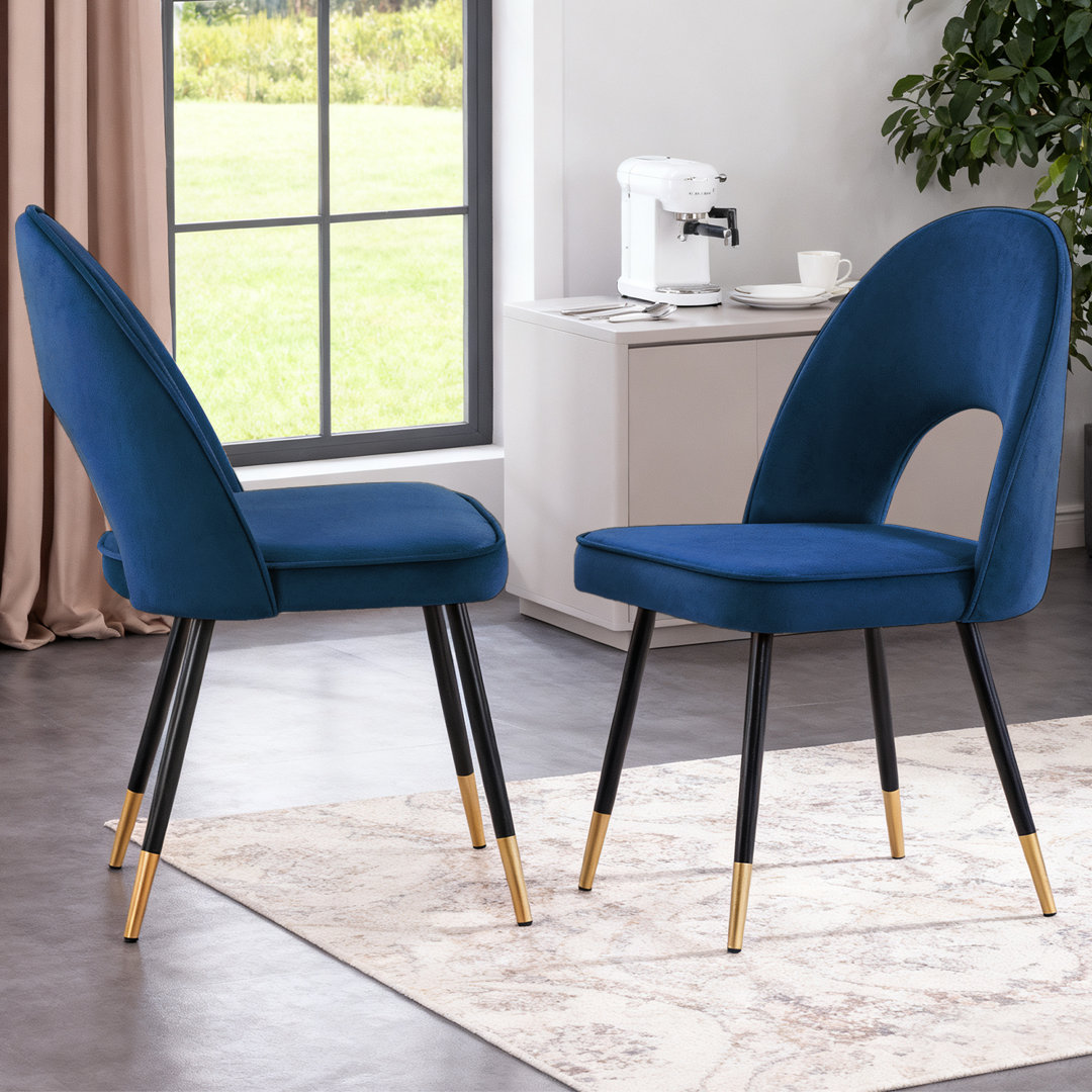 Lemelle Velvet Upholstered Dining Chairs