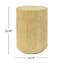 Table d'appoint de patio, texture semblable au bois, couleur brun antique