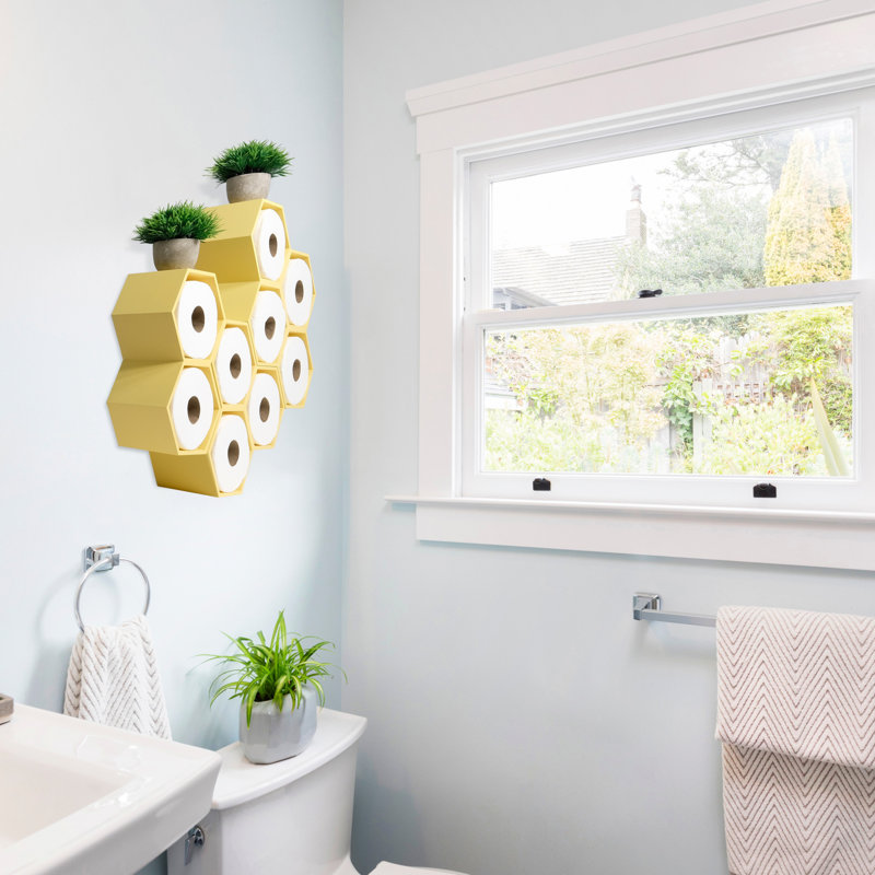 Porte-papier hygiénique mural en nid d'abeille