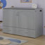 Lit escamotable Murphy avec tiroir et ensemble de prises et ports USB, structure de poulie
