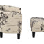 Chaise d'appoint blanche à dossier rond