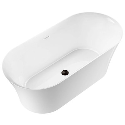 59'' x 29.13'' Freestanding Soaking Acrylic Bathtub