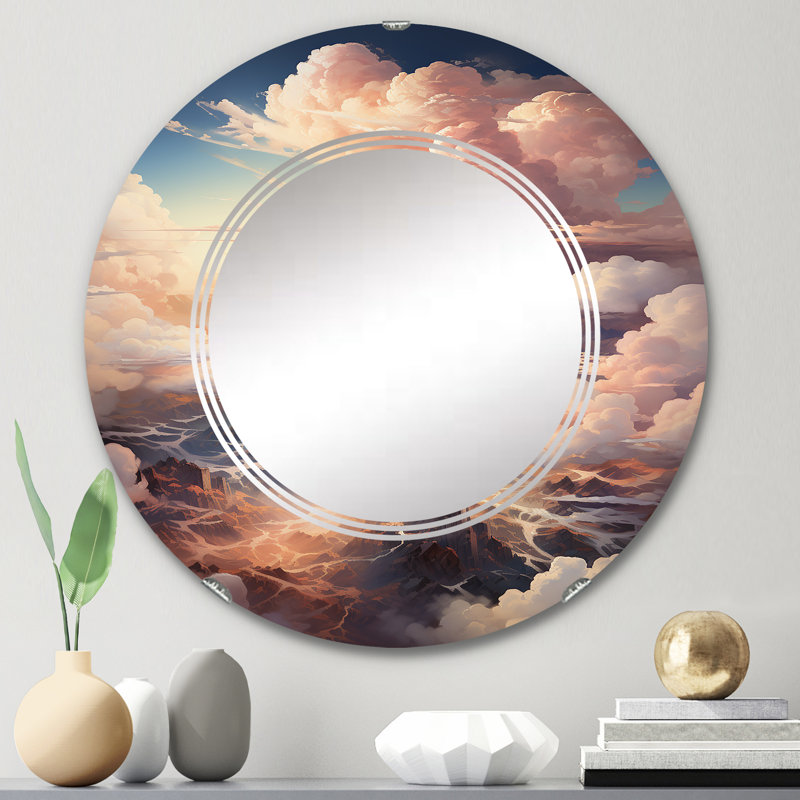 Vercher - Miroir mural rond, 24 po x 24 po