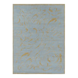 Rug & Kilim’S French Art Deco Style Rug In Blue With Gold Geometric Patterns