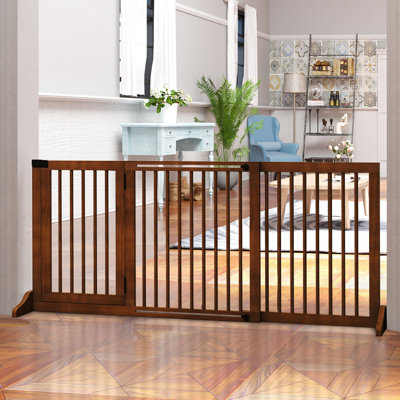 Barrière pour animaux autoportante en bois
