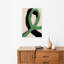 Green Ribbon Flow Abstract Contemporary Minimalist Wall Art Print by Treechild - Wrapped Canvas Print-134818214