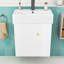 Meuble-lavabo mural avec lavabo en céramique et rangement à droite-2133308779