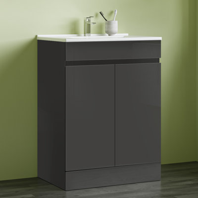 Cohlette 600mm Single Bathroom Vanity with Drop In Ceramic Basin