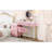 Pink Velvet Upholstered Vanity Desk With Chair And 5 Big Drawers, Sticker Top, Adjustable Left/Right Storage, Gold Metal Legs & Handles For Bedroom Makeup Upholstery, Drawer Setup, Surface, Padded-1735079479