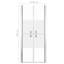 Crannell Folding / Bi-Fold Framed Shower Door with Frosted Glass-1200459942