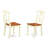 5 Piece Modern Dining Table Set Includes an Oval Wooden Table with Butterfly Leaf and 4 Dining Room Chairs, Buttermilk & Cherry-905090696
