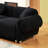 Ivy Bronx 112" Modern Curved Sofa, Back Upholstered Couch with 3 Decorative Throw Pillows-42333646