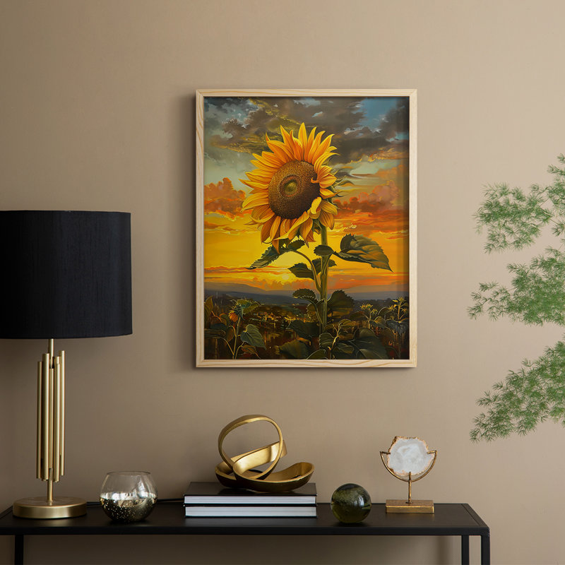 FLORAL Series CDXCV III, reproduction d'art encadrée - bois massif, H 21 po x l 17 po