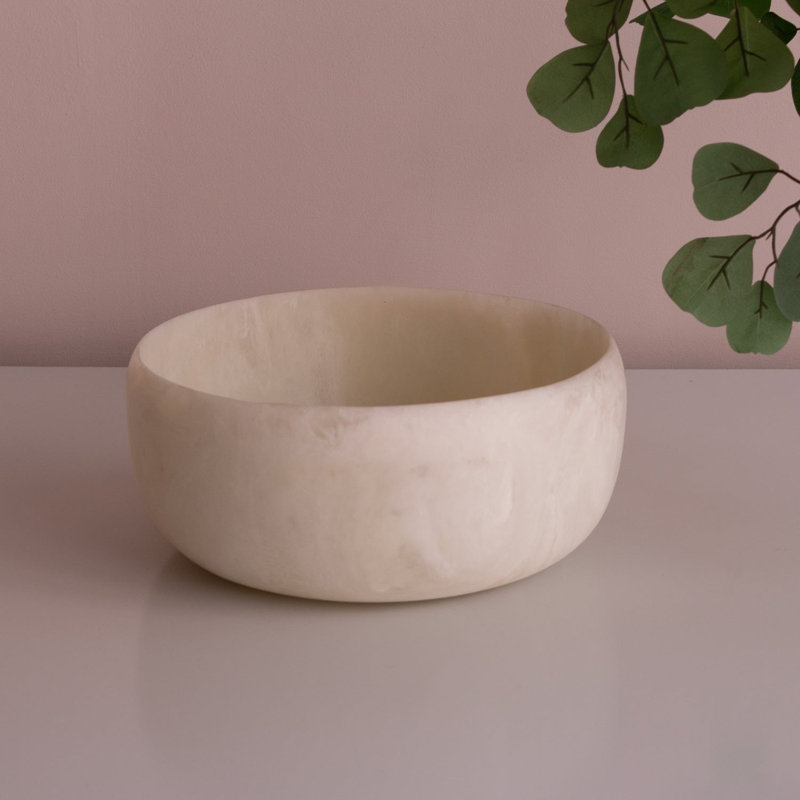 Grand bol rond en résine RESIN, Noix de coco