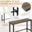 Ensemble de table de bar et chaises de 47,24 po de hauteur comptoir moderne avec 2 tabourets pour table de salle à manger de cuisine en gris-115692574