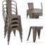 Ensemble de 4 chaises de salle à manger en métal pour l'intérieur et l'extérieur-1303850627