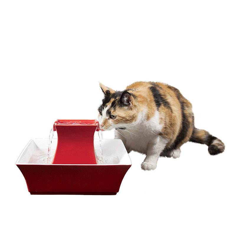 Plat à eau automatique Pet-Drink Pagoda, Rouge