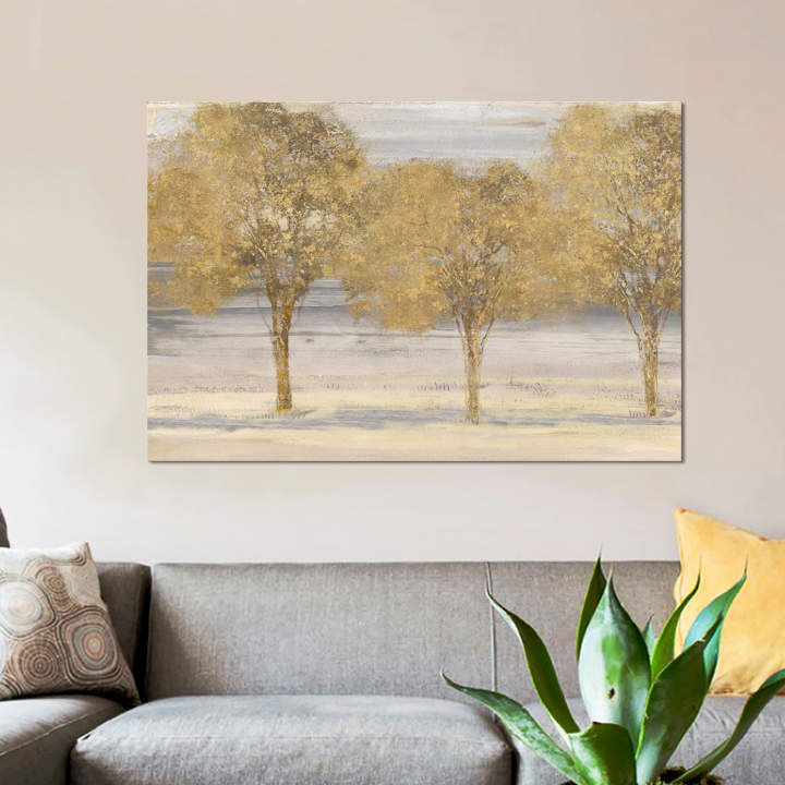 «Through The Forest», reproduction sur toile, H 26 po x l 40 po x P 1,5 po, Toile tendue, Pas de tapis