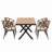 Contemporary Outdoor Set With PE Rattan Chairs And Plastic Wood Table,Suitable For Gardens And Lawns-111631177