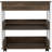 Kitchen Cart, Three Shelves, Four Casters - White / Dark Walnut