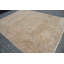 Tapis Oushak beige unique - Tapis en laine fait à la main à motif oriental rétro pour décoration intérieure