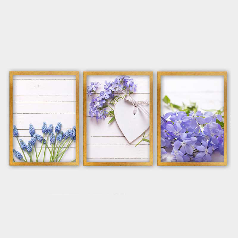Superbe ensemble de peintures décoratives encadrées (3 pièces) de 21,7 po x 29,5 po chacune | Cadre 100% bois avec polystyrène de 0,8 pouce | Impression numérique UV | Parfait pour la décoration murale de salon, de bureau et de galerie