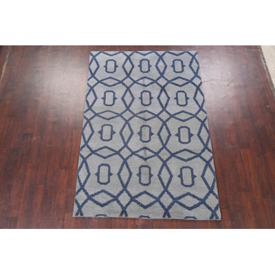 Tapis oriental géométrique marocain noué à la main 5 x 8