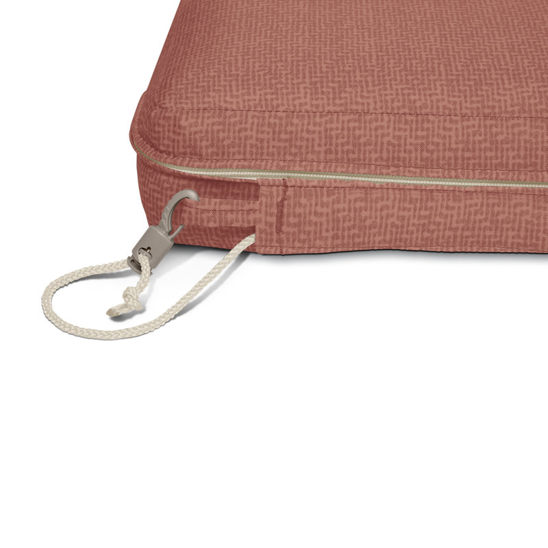 DUCKCOVERS All-Weather Outdoor Bench Cushion, Cedarwood, 3" H x 54" W x 18" D 