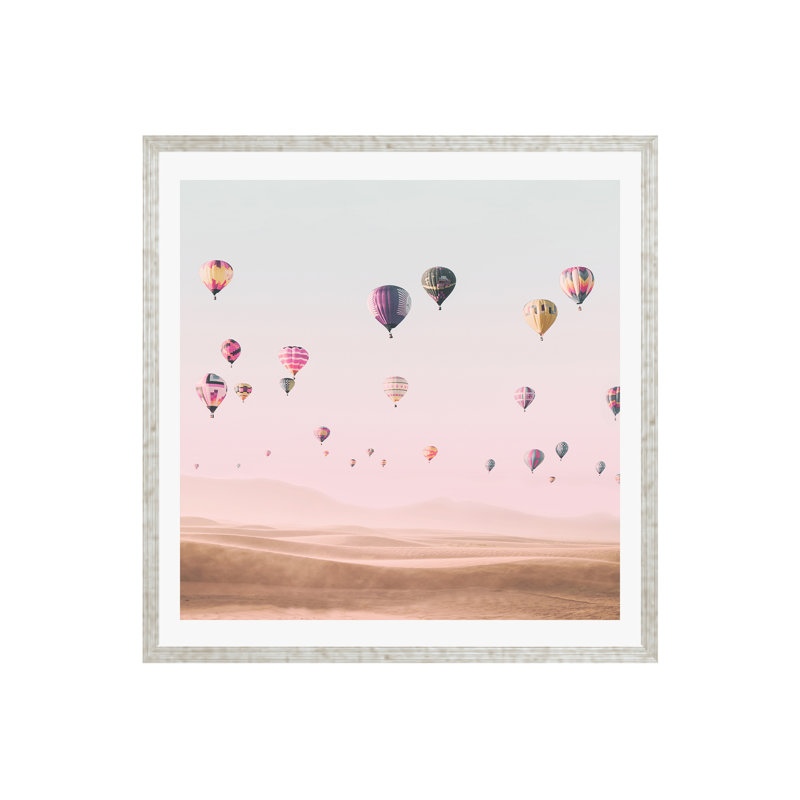 Around The World by Sisi And Seb, Yes, Silver Single Picture Framed, 36" H x 36" W x 2" D