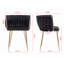 Chaise de salle à manger en velours avec pieds Design