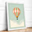 Hot Air Balloon at Dawn Minimalist - Framed Print-45931735-45931740