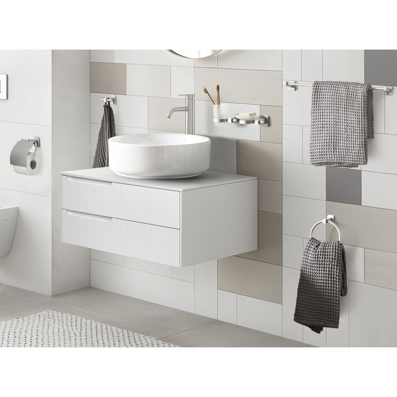 6-Piece Bathroom Hardware Set POCONE with Towel Bars and Hooks, Silver