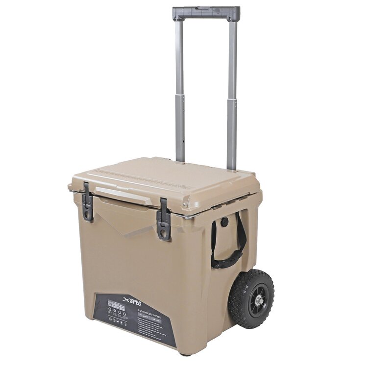 Xspec 45 Quart Towable Roto Molded Ice Chest Outdoor Cooler with Wheels,  Sand, 1 each - Harris Teeter