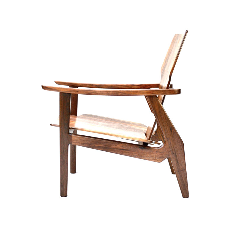 London Armchair Chair with Ottoman, Walnut