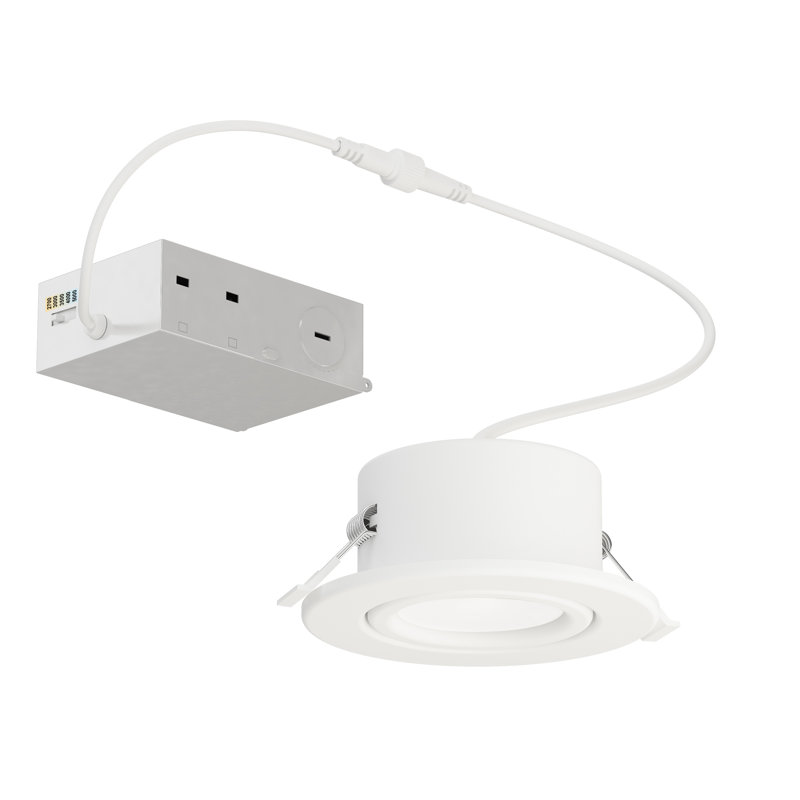Plafonnier mince à cardan, H 1,75 po x l 3,75 po x P 3,75 po, 7 W