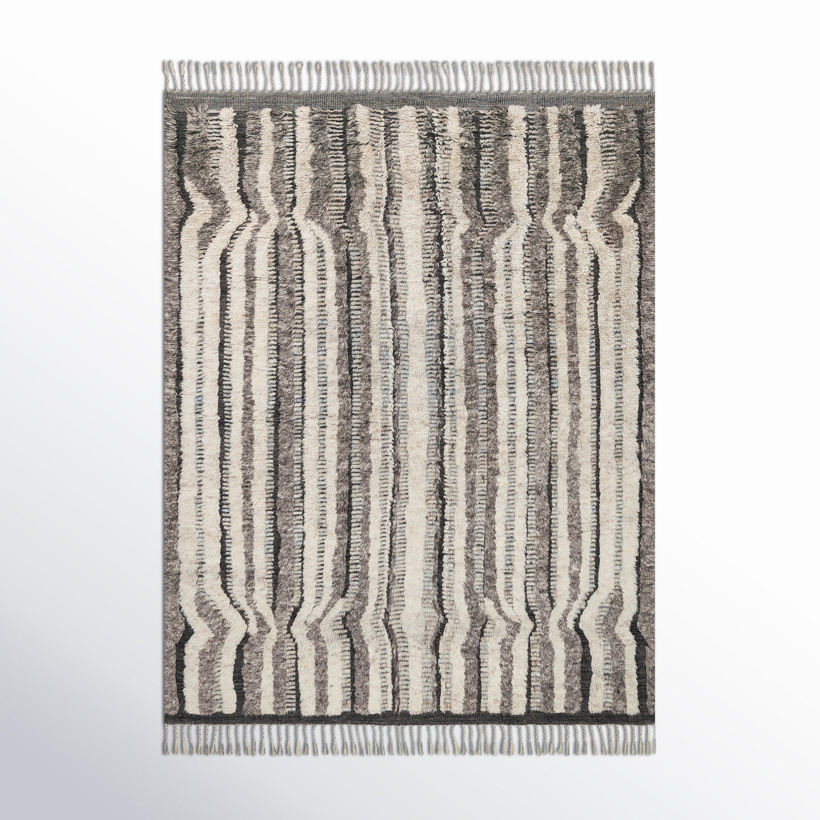 Benjamin Stone Charcoal Hand-Knotted Rug, Rectangle 4' x 6'