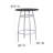 Bar Height Table Set with Backless Vinyl Upholstered Padded Stools