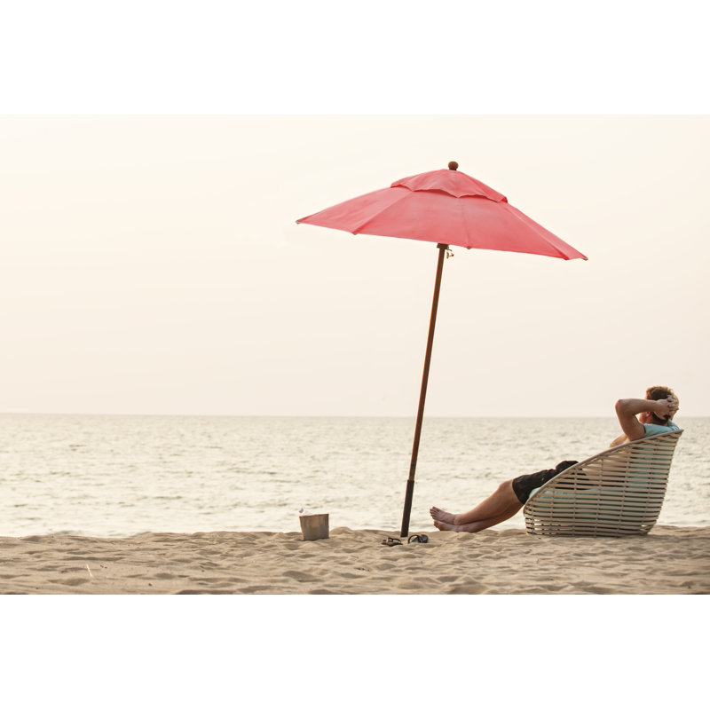 Oasis Outdoor Lounge Chair, Whitewash, Pale Blue/Canvas Dolce Oasis