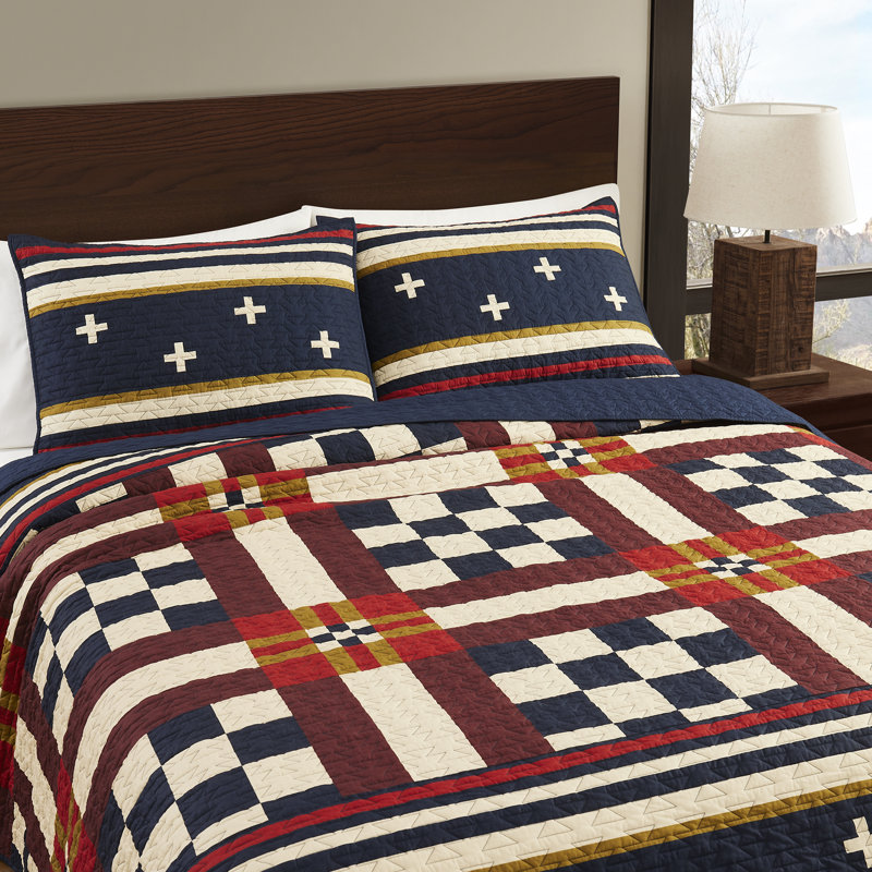Scout Stripe King Coverlet Set, King Coverlet/Bedspread + 2 King Pillow Shams