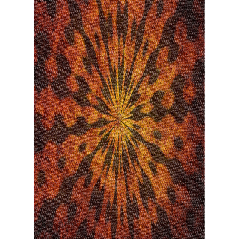 Tapis de la surface orange en laine touffeté à la main Corrales