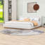 Upholstered Platform Bed with Vertical Headboard-699512422