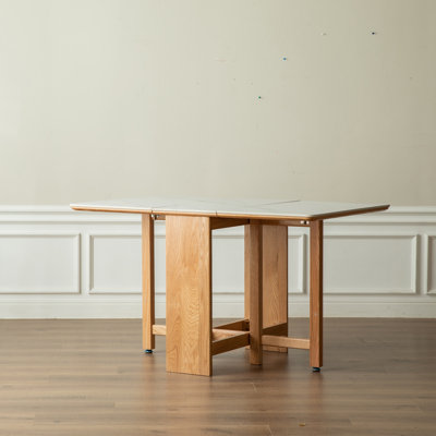 Natural Solid Oak Legs Extending Dining Table